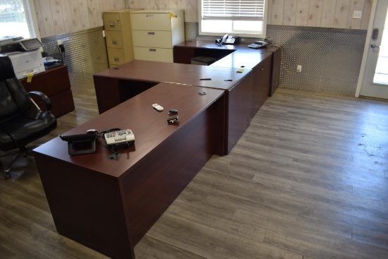 Large tandem personnel office desk
