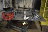 Large welding table w/extremely heavy secondary metal top