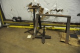 Saw horse adjustable stand and adjustable roller