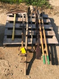 Pallet of long handled tools