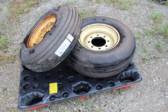 (2) implement tires & rims