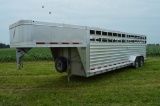 2014 Featherlite 8127 7' x 24' alum. livestock trailer