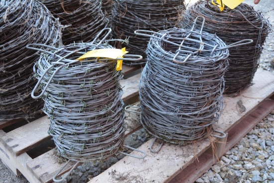 (2) smaller rolls of barbed wire