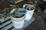 (2) buckets of planter plates