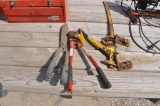 fence streacher, bolt cutter, hedge trimmer