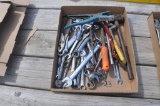 assortment of tools to include wrenches, pliers, ratchets