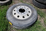 11R24.5 truck tire and aluminum wheel