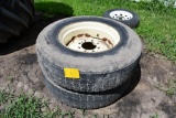 (2) 11R22.5 truck tires and wheels