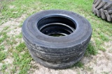 (2) 275/80R22.5 truck tires