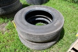 (2) 295/75R22.5 truck tires