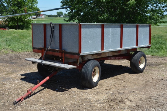 12' galvanized barge wagon w/Westendorf gear