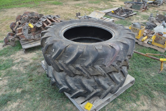 (2) 14.9R28 front tractor tires