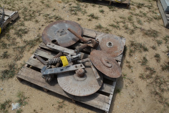 Pallet of coulter blades etc.