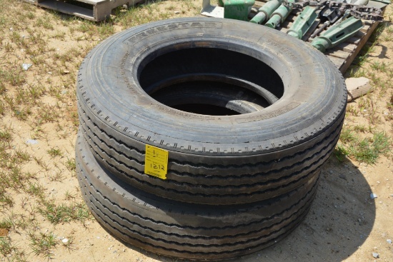 (2) 22.5 truck tires