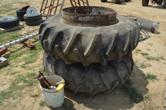 Firestone 18.4-34 clamp on duals