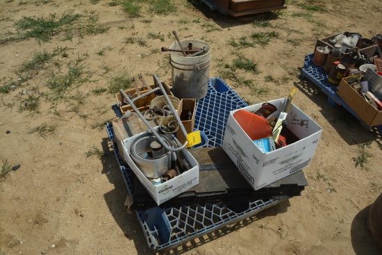 Pallet of items to include, tools, hyd. fittings, etc.