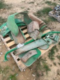 Pallet of John Deere parts; including PTO covers screens, shrouds, hood part, etc.