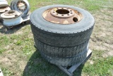 (3) 24.5 tire and rims