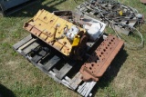 Dismantled engine block and parts
