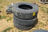 (3) Dayton 22.5 truck tires