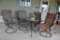 Round patio table with 4 chair, nice