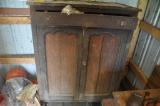 Primitive pie safe with tin side inserts, needs restored