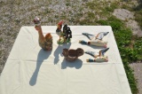 chicken and duck planters and figurines