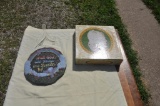 Newer Porcelain Plate & a Religious Stepping Stone