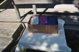 lot box of sewing linen