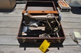 westinghouse vintage sewing machine with carrying case