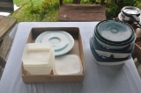 Plastic storage containers for food