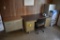 Office supplies, desk cabinet, folding chairs & filing cabinet