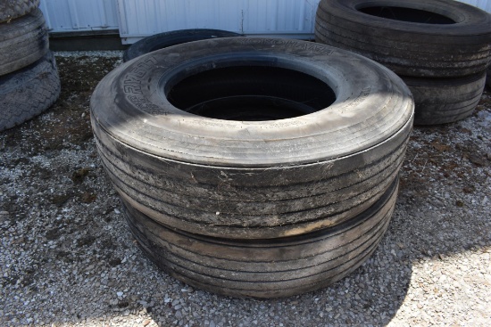 (2) 11R22.5 tires