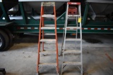 6' aluminum step ladder & 6' fiber glass step ladder