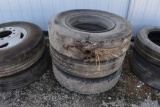 (3) 11R22.5 tires and steel wheels