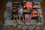 Black & Decker bench grinder, Milwaukee angle grinder & toolbox