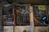 (6) flats of misc. hand tools, screwdrivers, files