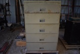 Metal 5 drawer cabinet, 42