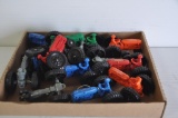 Collection of plastic Scale Model tractors
