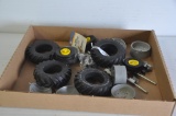 Various parts for toy tractors