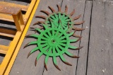 (2) JD rotary hoe wheels