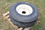 425/65R22.5 truck tire on 8-bolt rim