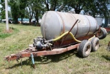 Tote 1,000 gal. liquid tender trailer