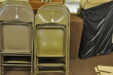 {5} Metal folding chairs