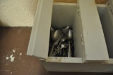 large quantity of stainless steel flatware, spoons knives and forks