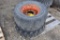 (2) 12-16.5 skidsteer tires on 8-bolt rims