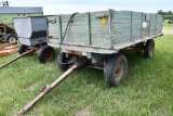 wooden barge wagon on gear w/ hoist