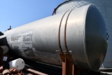 12,000 gal. aluminum horizontal tank w/ pump on steel frame