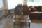 (10) Oak chairs w/9 of them refinished and a single needing refinished