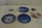 Commemorative plates and trivet